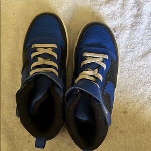 Kids Blue and Black High-Top Sneakers